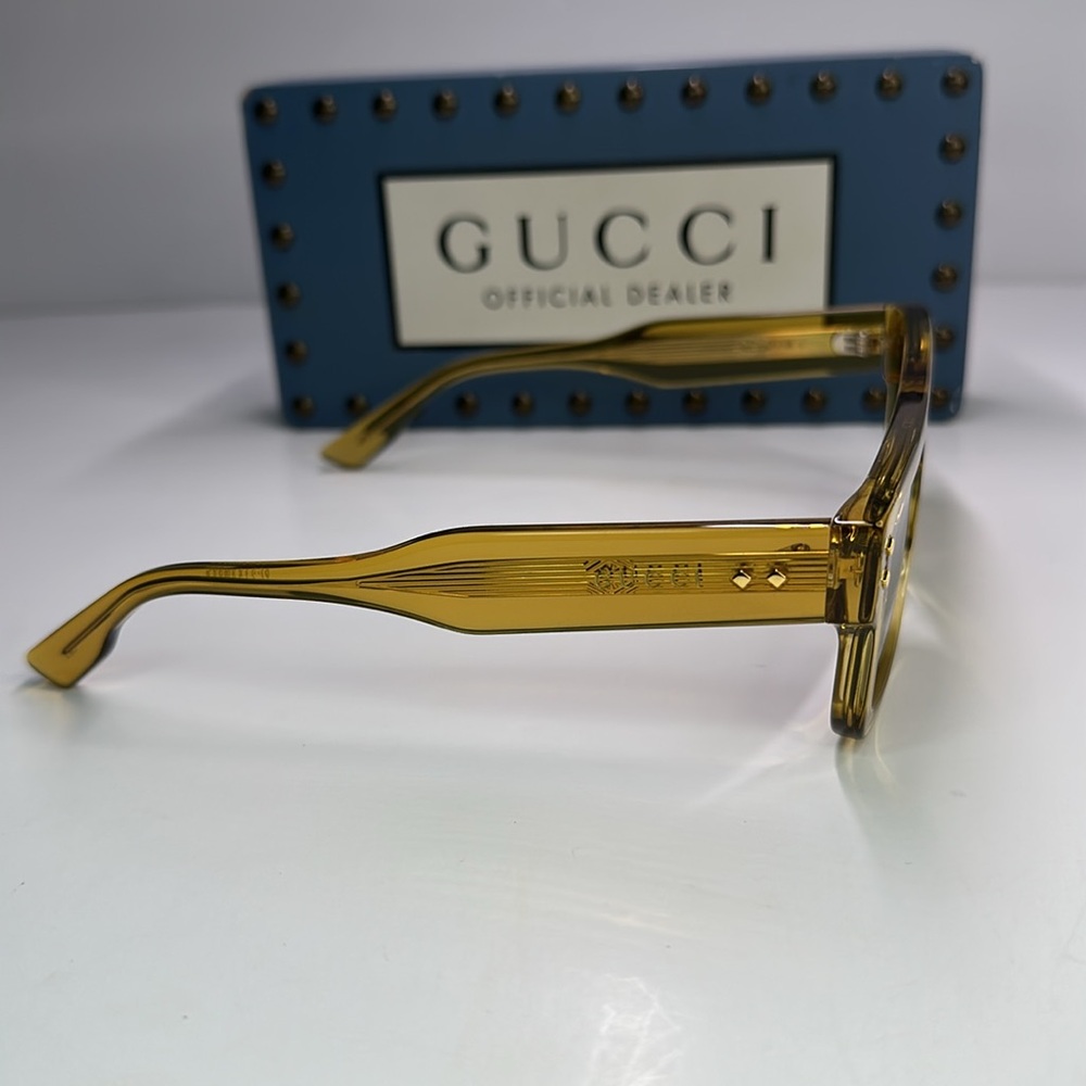 💯- New Authentic GUCCI GG1085S Trendy Sunglasses – Vibrant Yellow and Grey - Picture 9 of 14